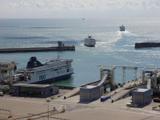 Dover harbour, England - Dover Harbour viewed from the Castle