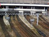 Birmingham New Street railway station, Birmingham, England - The approaching tracks to Birmingham New Street Station.